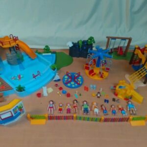 lot parc de jeux et piscine Playmobil